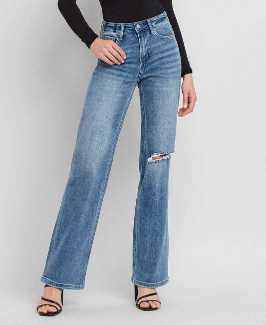 90's Super High Rise Flare Jeans