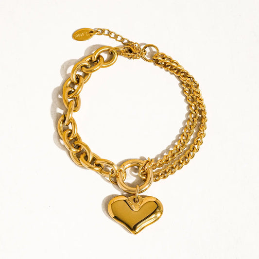 Allure 18K Gold Heart Bracelet